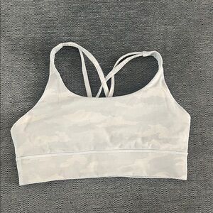 Lululemon Energy White Camo Sports Bra size 12